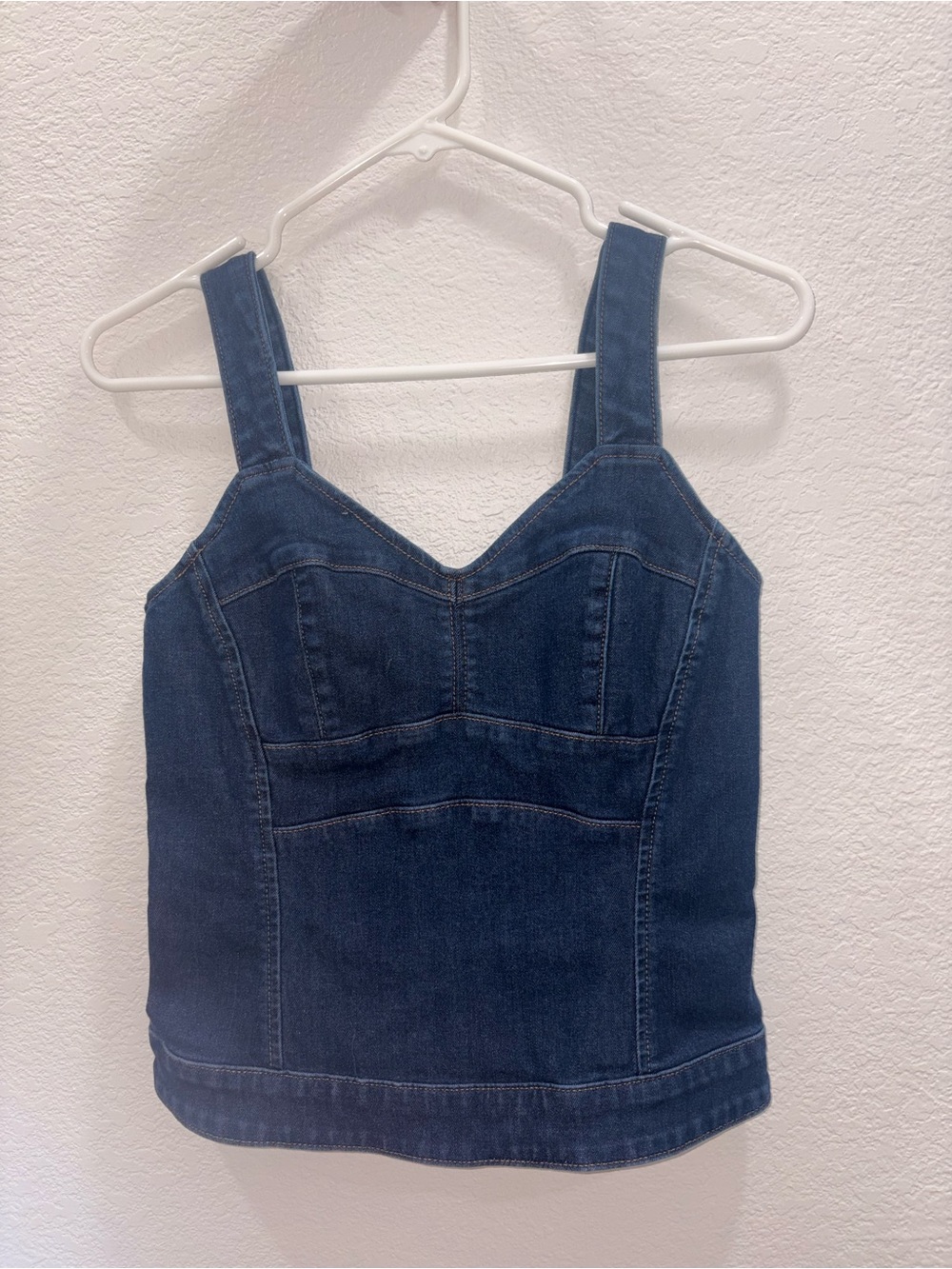 Y2K White House Black Market Denim Corset Top - Size 2